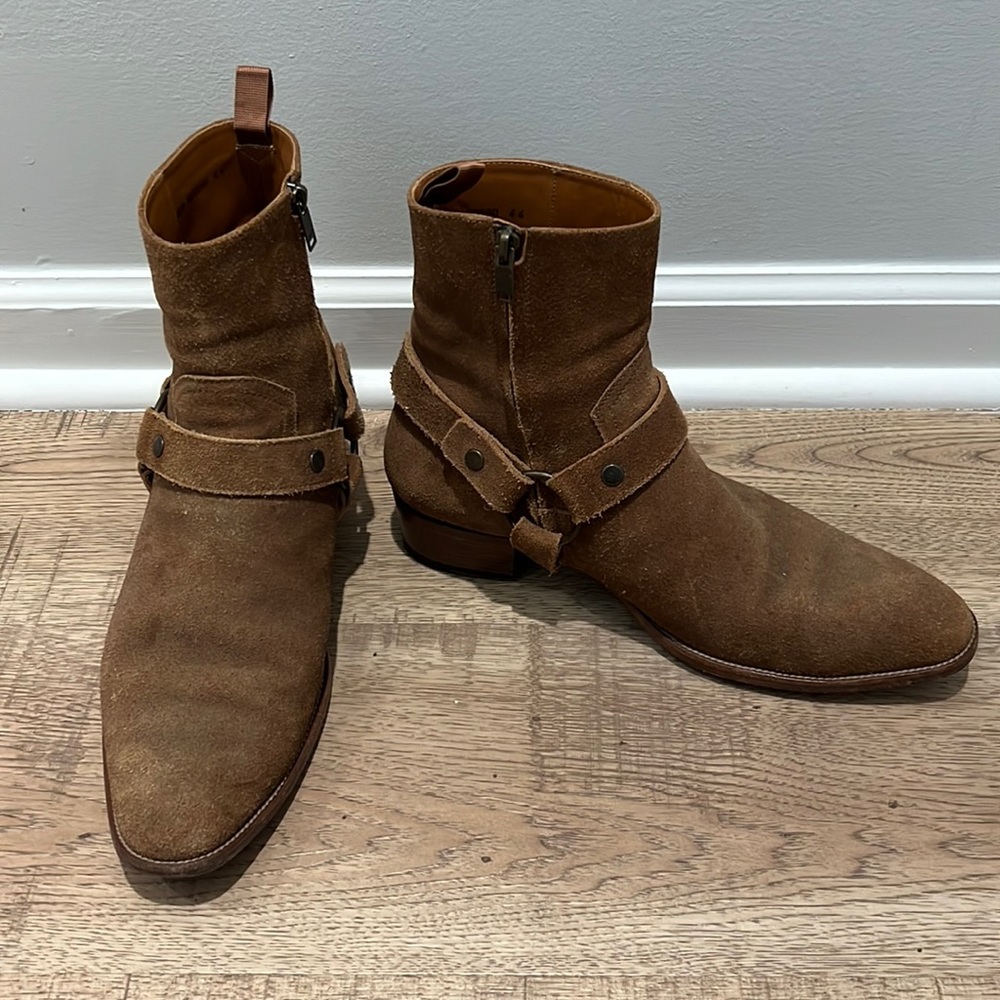 Mens Saint Laurent Wyatt Harness Boots